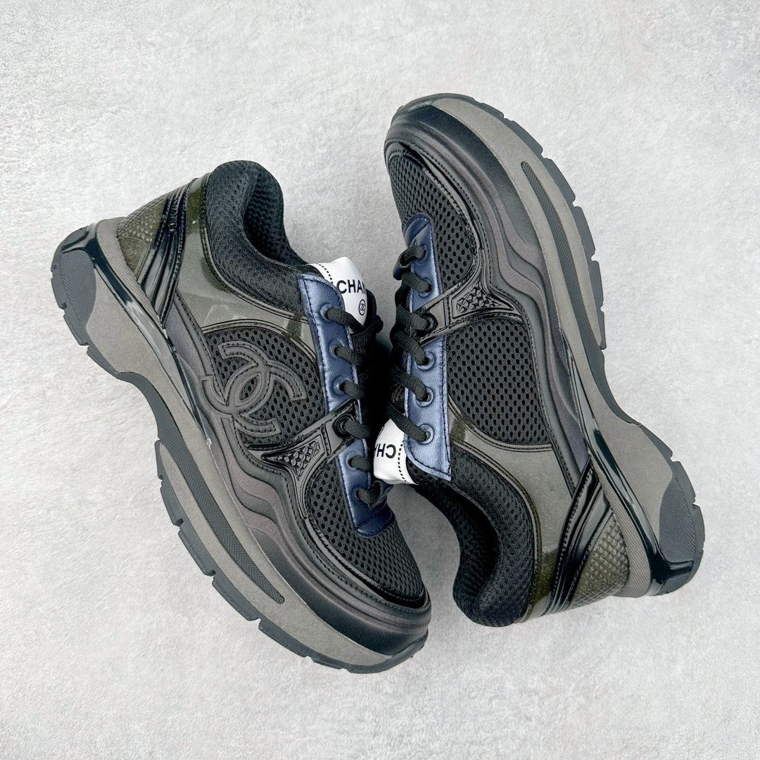 Chanel Women's Early Spring Vacation Clash Breathable Mesh Fashion Sneakers Trendy Logo Strappy Casual Shoes Sole Thickness:3.5cm #81435