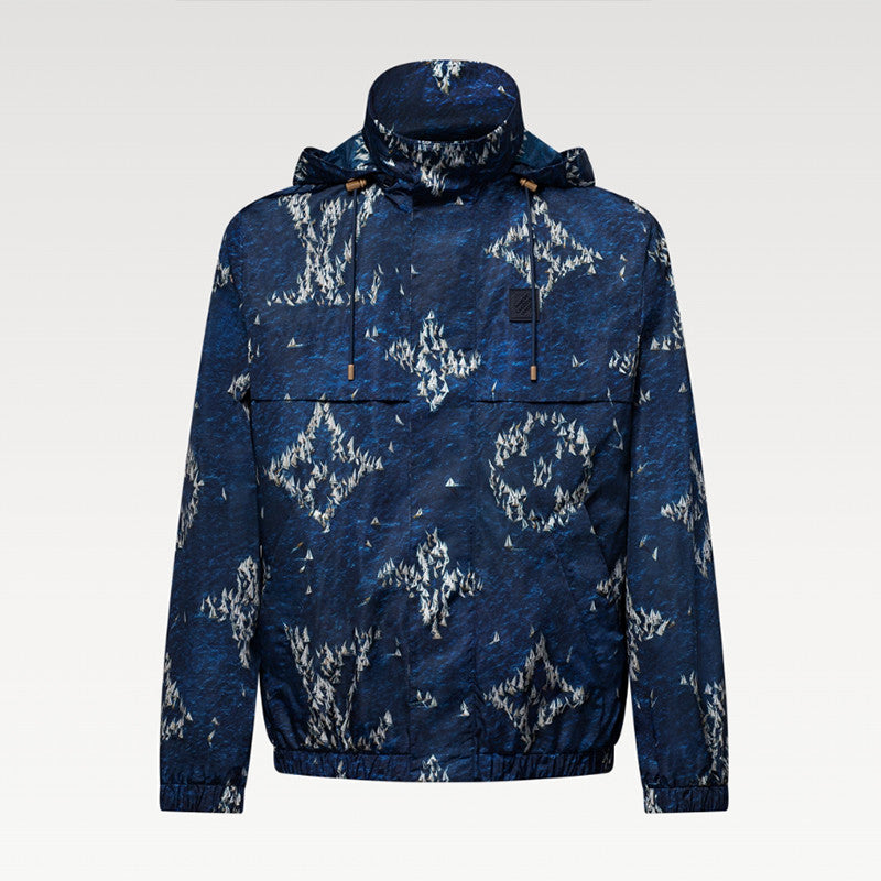 Louis Vuitton Men's Sailing Logo Printed Spring Solid Color Long Sleeve Hooded Windproof Jacket #77272