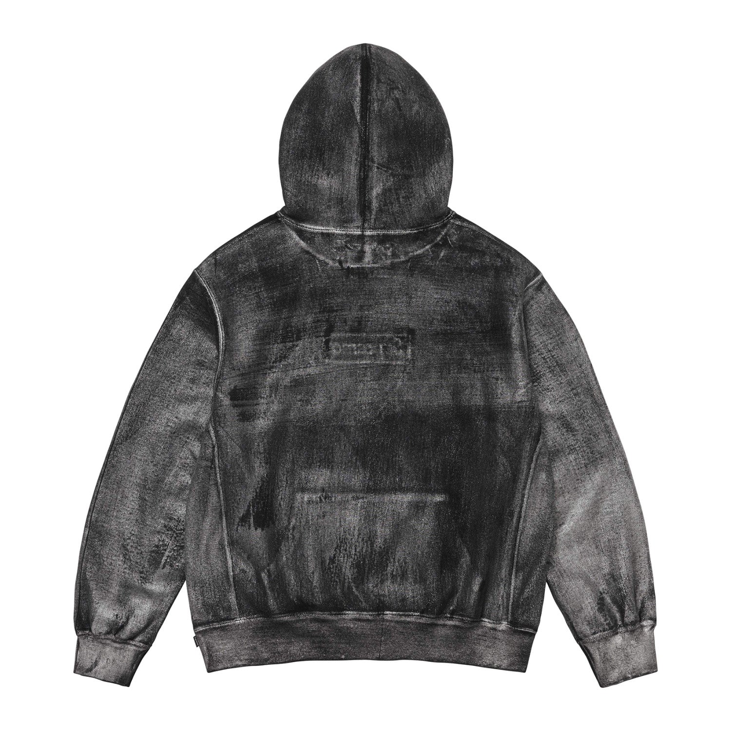 SUPREME/MM6 MAISON MARGIELA Men's and Women's Spring and Autumn Tie-Dye Washed Logo Solid Color Pocket Hooded Sweatshirt Pullover #73148