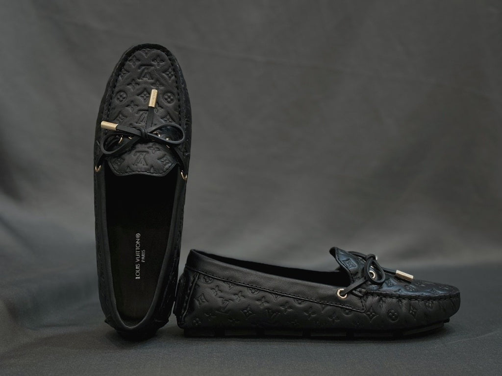 Louis Vuitton Women's Spring/Autumn Fashion Classic Round Toe Slip-On Leather Flat Low Top Loafers Shoes #78437