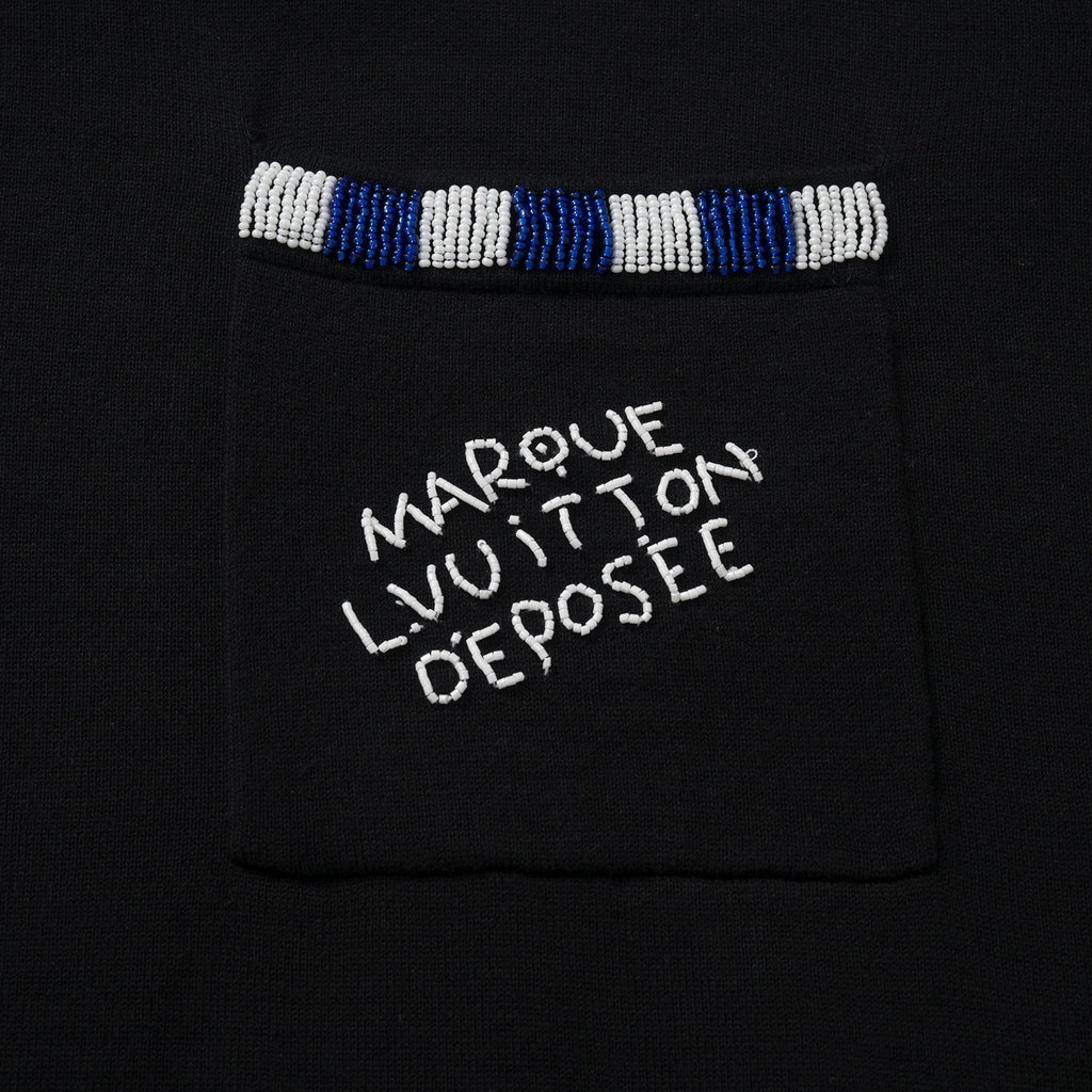 Louis Vuitton Men's Summer Beaded Letter Embellished Round Neck Cotton Short Sleeve T-Shirt #99716