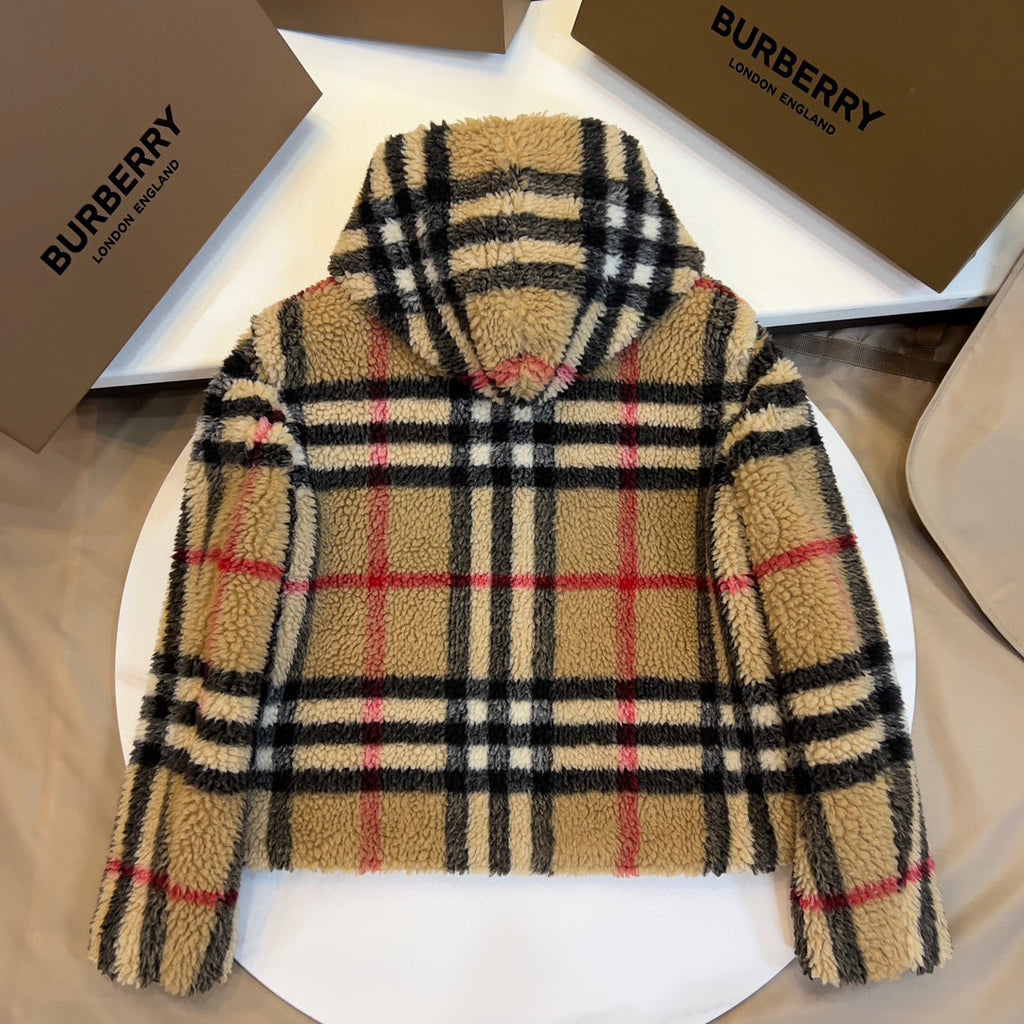 Burberry Check Fleece Hooded Jacket #96751
