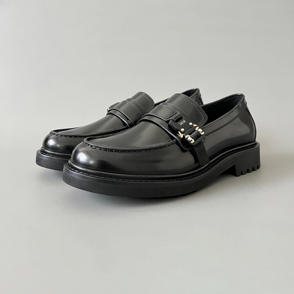 Dior  Men's Spring/Fall Fashion Classic Solid Color Leather Round Toe Slip On Casual Shoes #78526