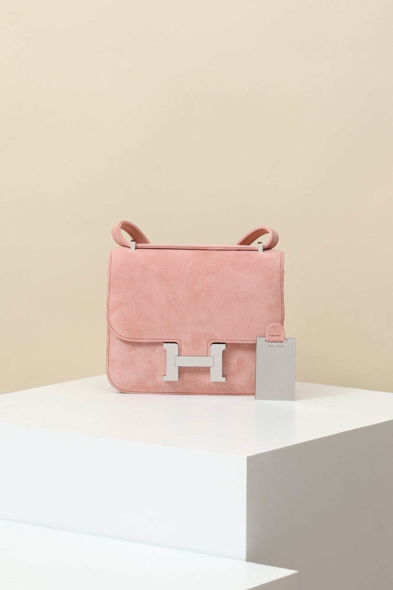 Hermès Suede Backpack Crossbody Bag #381136