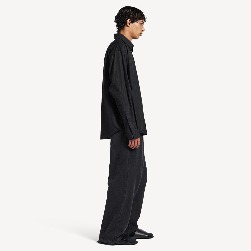 Balenciaga Men's Masking Tape Long Sleeve Shirt Large Fit in Black #337143