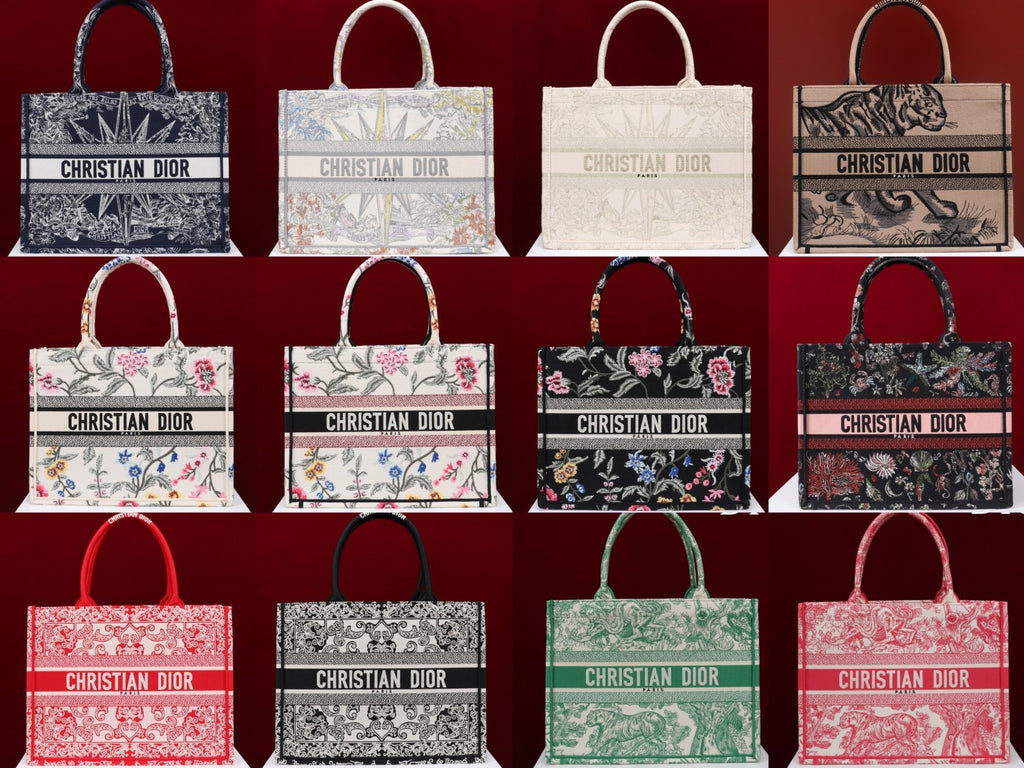 Dior Book Tote Women's Pattern Printed Embroidered Letter Printed Tweed Canvas Tote Bag Bags (please Contact Customer Service For Colour Selection Before Purchase) #76615