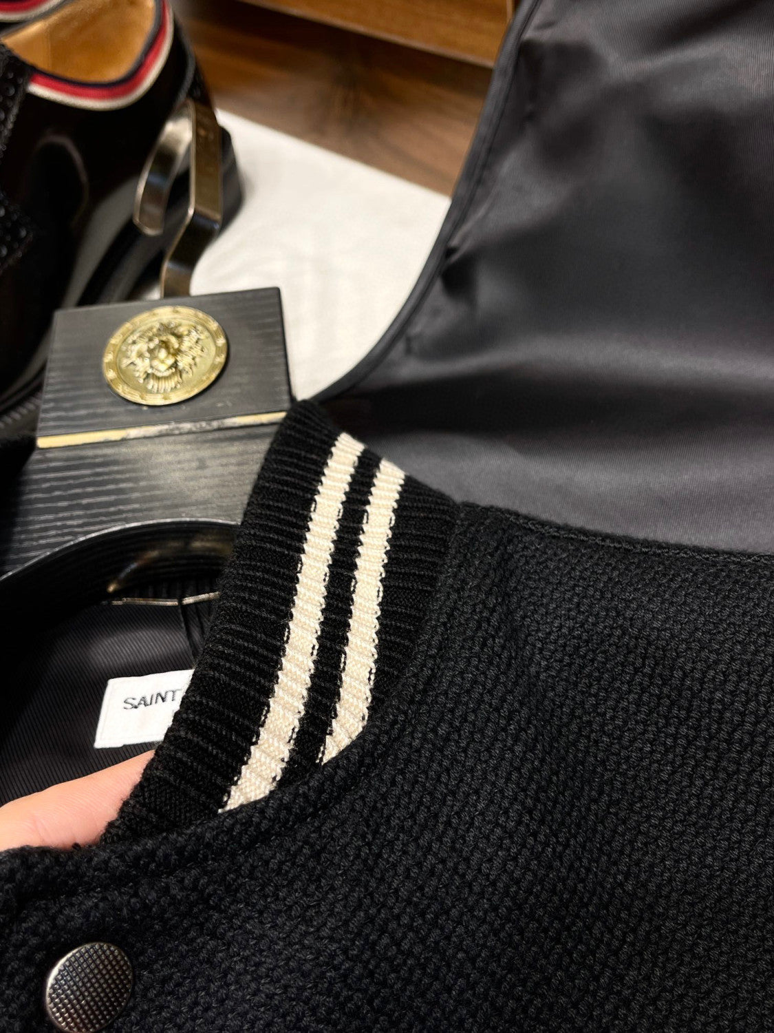 Saint Laurent Teddy Jacket In Wool Ngvp #691