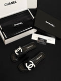 Chanel CC Vintage Diamond Slippers#380066