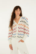 Colorful Stripes Knit Cardigan