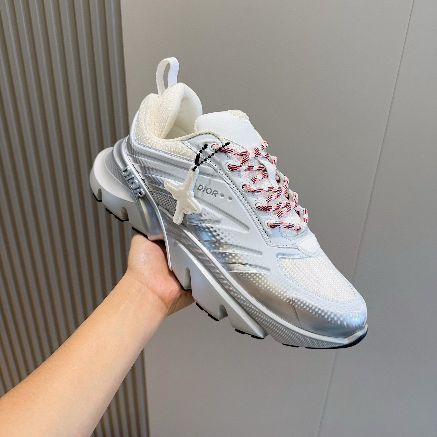 DIOR AND LEWIS HAMILTON B44 Blade Men's Spring/fall Fashion Casual Round Toe Lace Up Gradient Mesh Fabric Sneakers Limited Edition Numbered Pair Shoes #78547