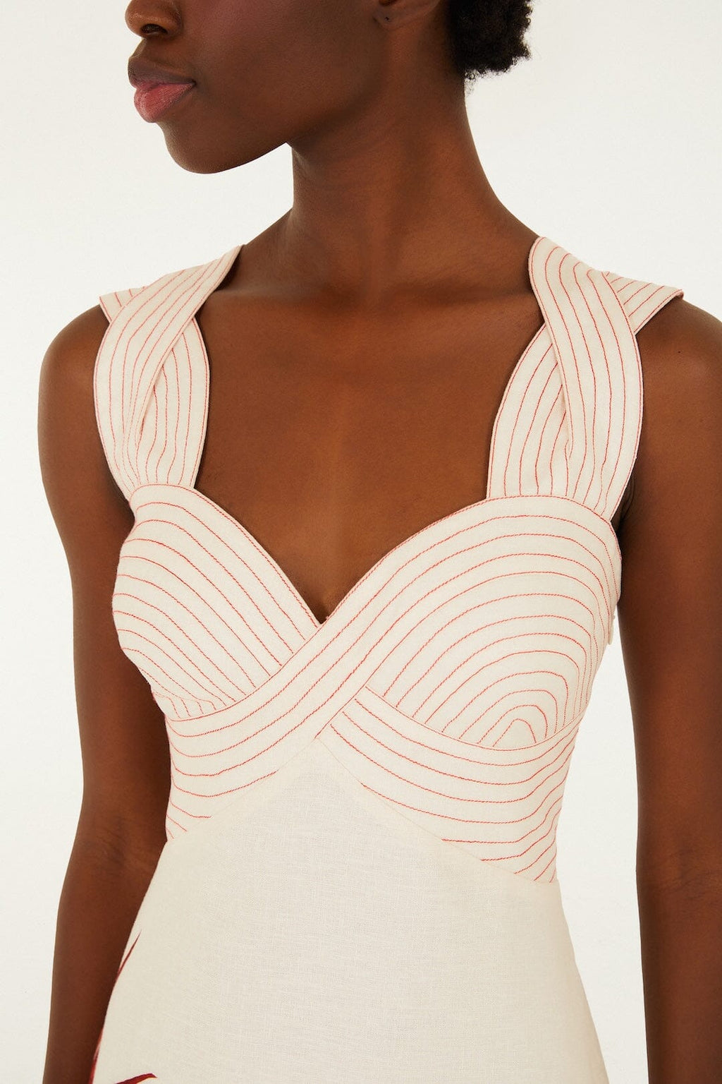 Sand Strelitzia Midi Dress