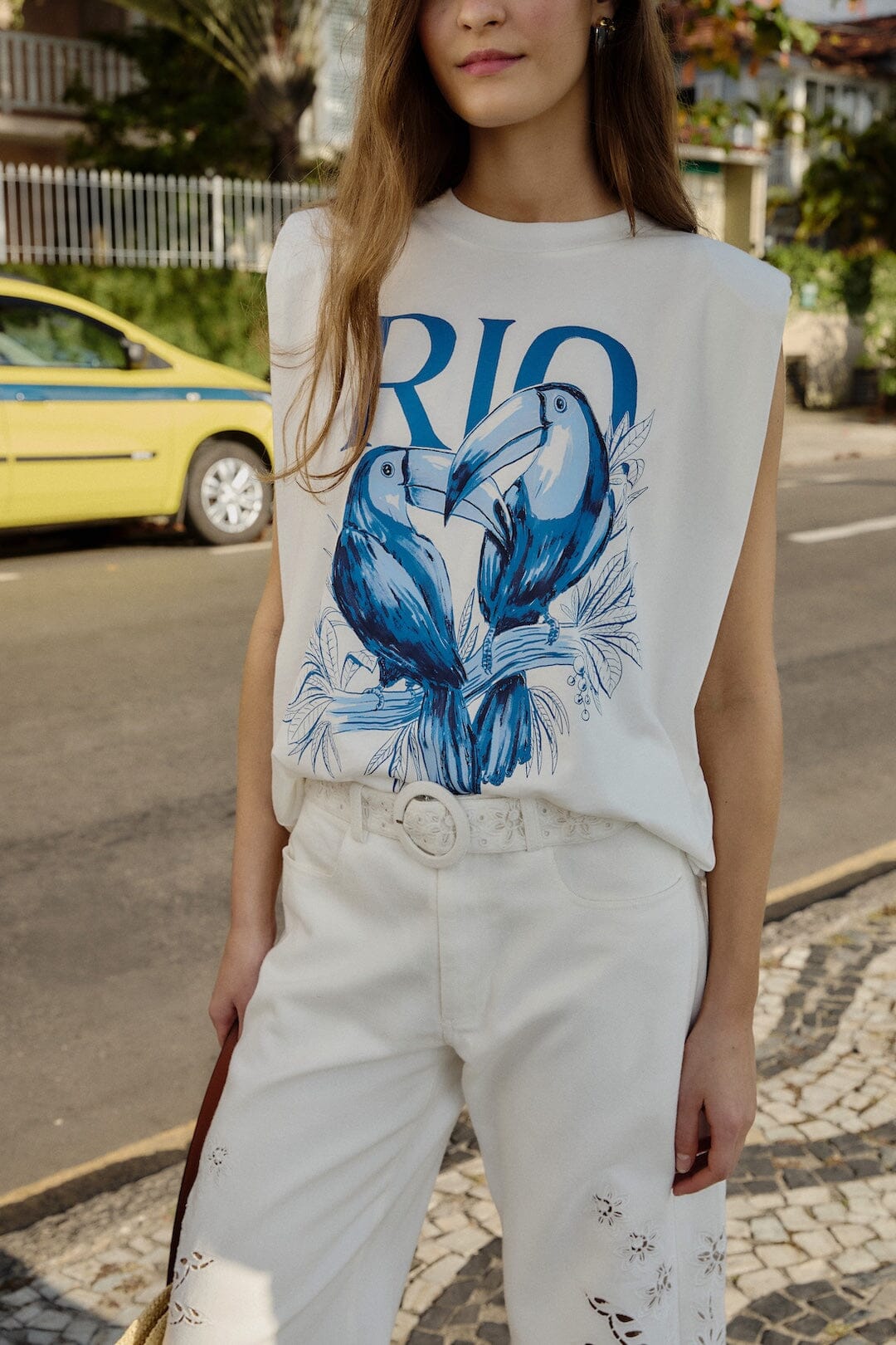 Off-White Toucan Rio Padded Shoulder  T-Shirt