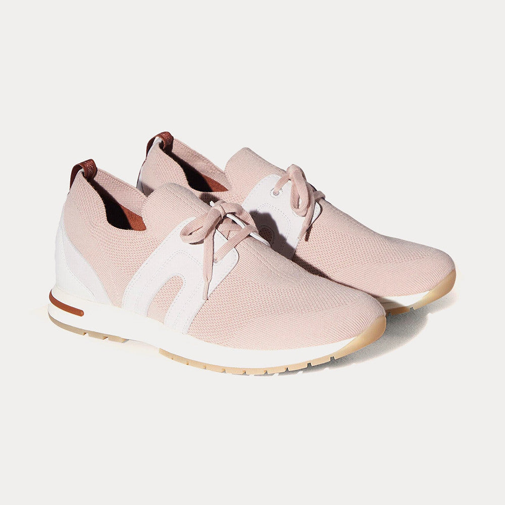 Loro Piana Lady Flexy Walk Sneaker Wish Wool Ancient Sandstone Low Top #383060