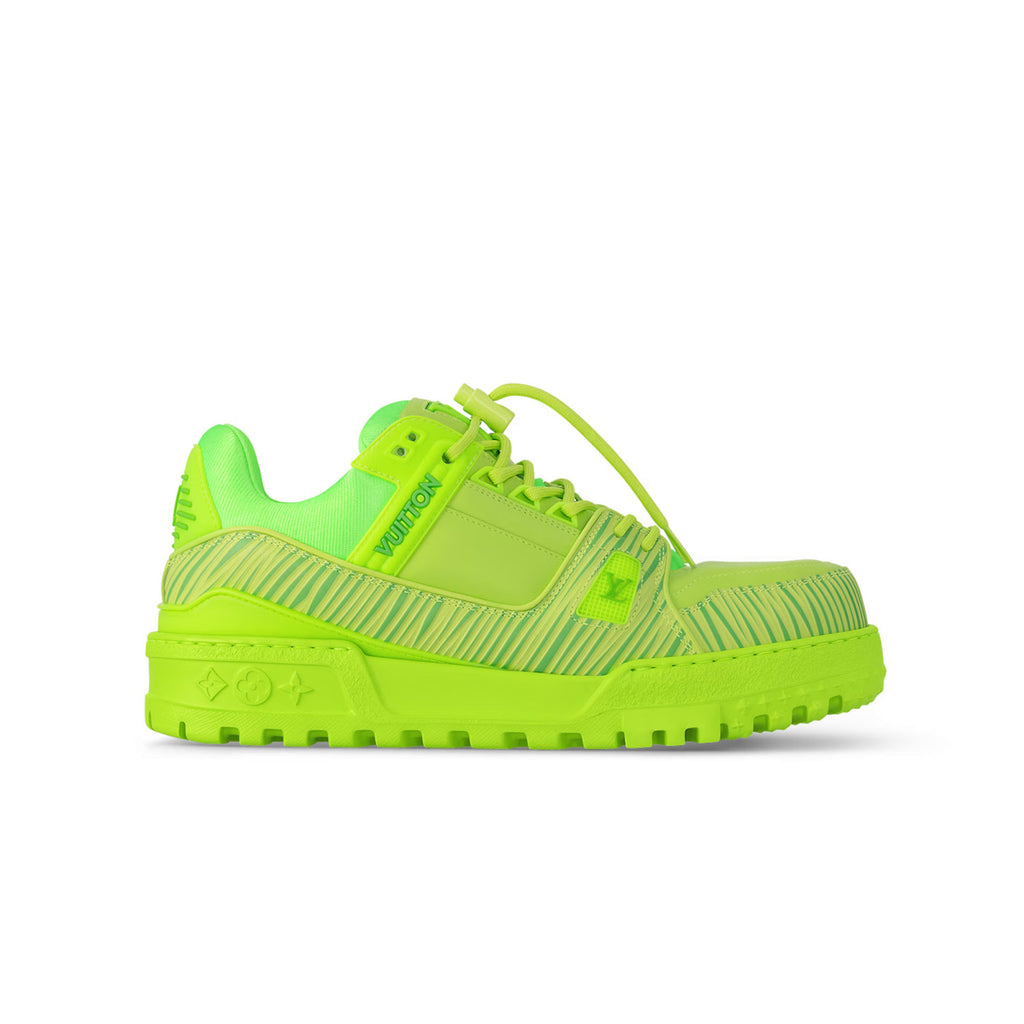Louis Vuitton LV Trainer Maxi Men's Solid Color Leather Lace Up Low Top Board Shoes #76332