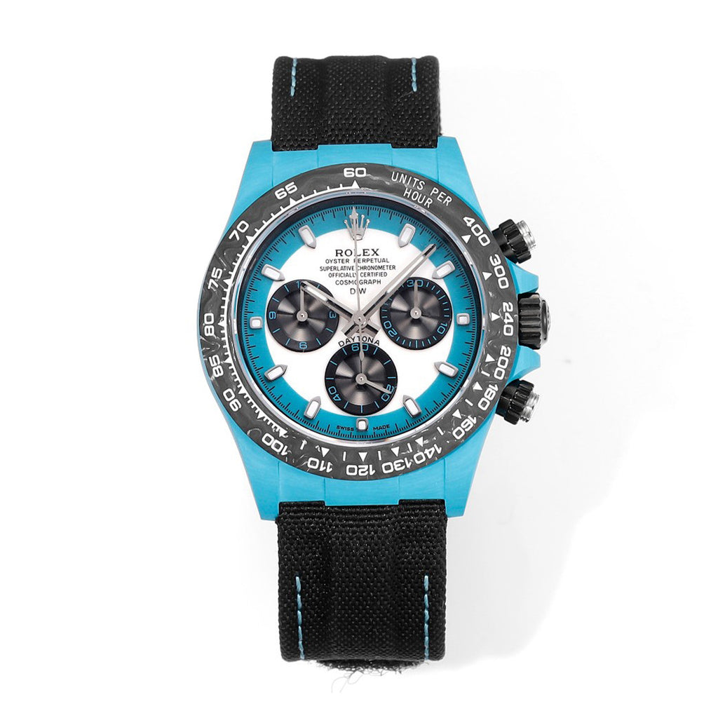Rolex Men's Cosmo Chrono Daytona Mechanical Watch with Carbon Fiber Patterned Luminous Case #73619