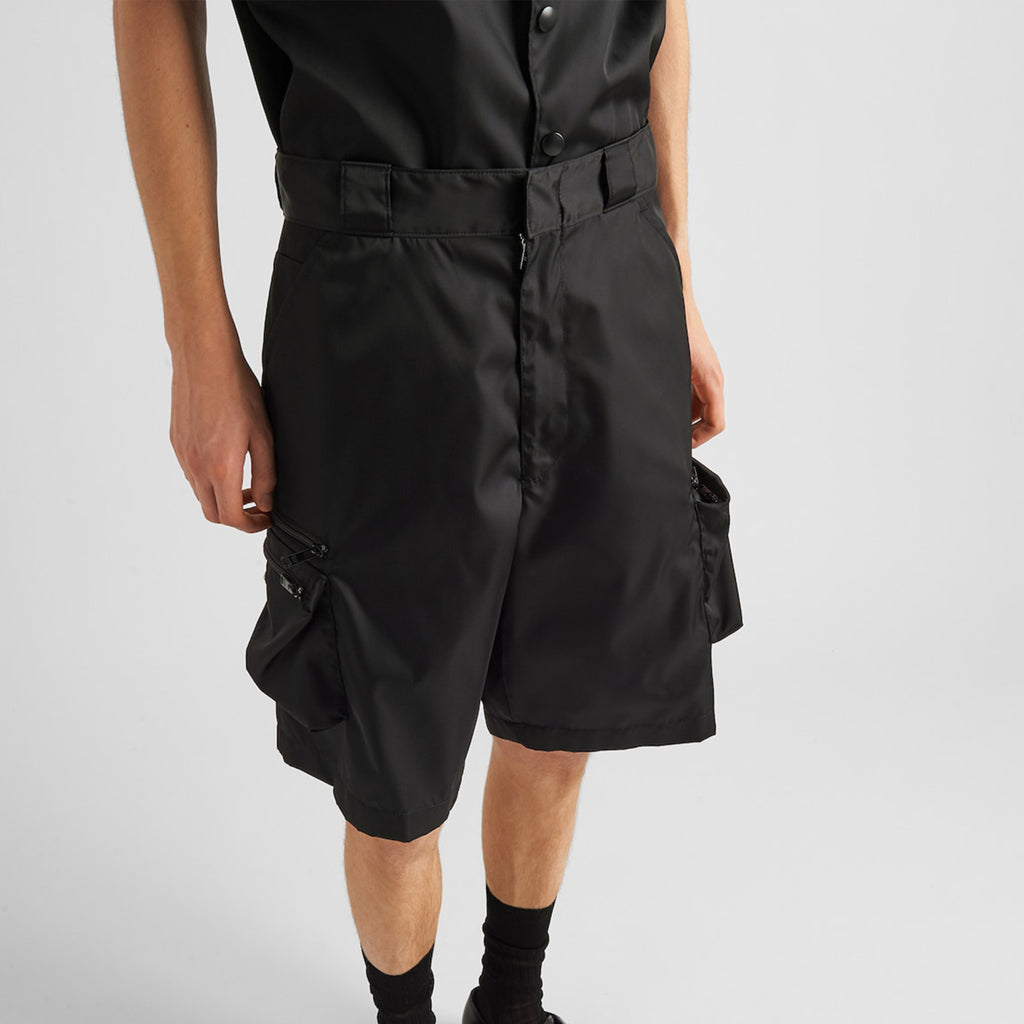 Prada Men's Spring Summer Super Cool Pocket Shorts Thin Black High Street Casual Comfortable Shorts #99289