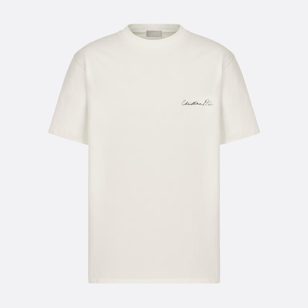 Dior Men's Summer Letter Logo Solid Colour Round Neck Cotton Short Sleeve T-Shirt #99457