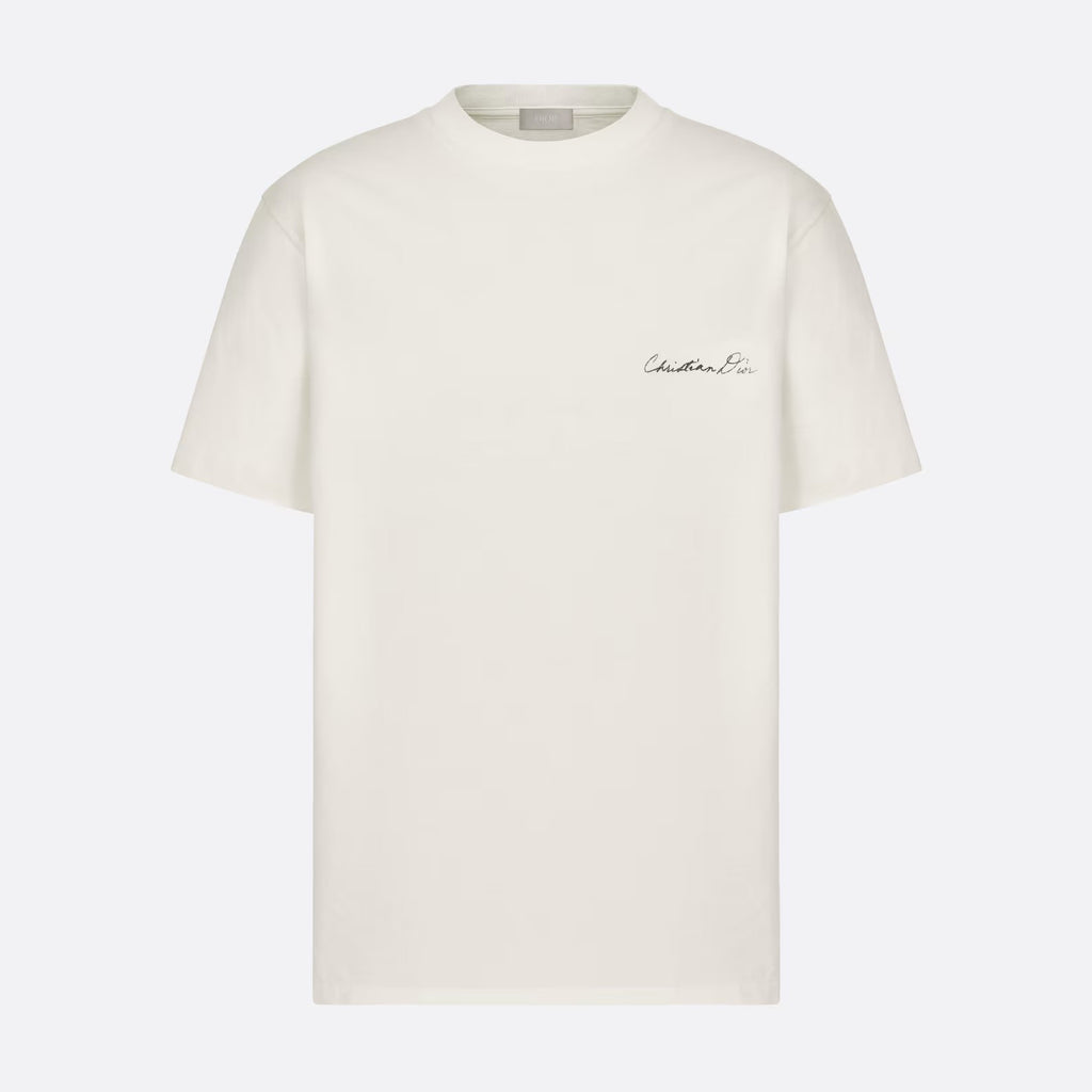 Dior Men's Summer Letter Logo Solid Colour Round Neck Cotton Short Sleeve T-Shirt #99457
