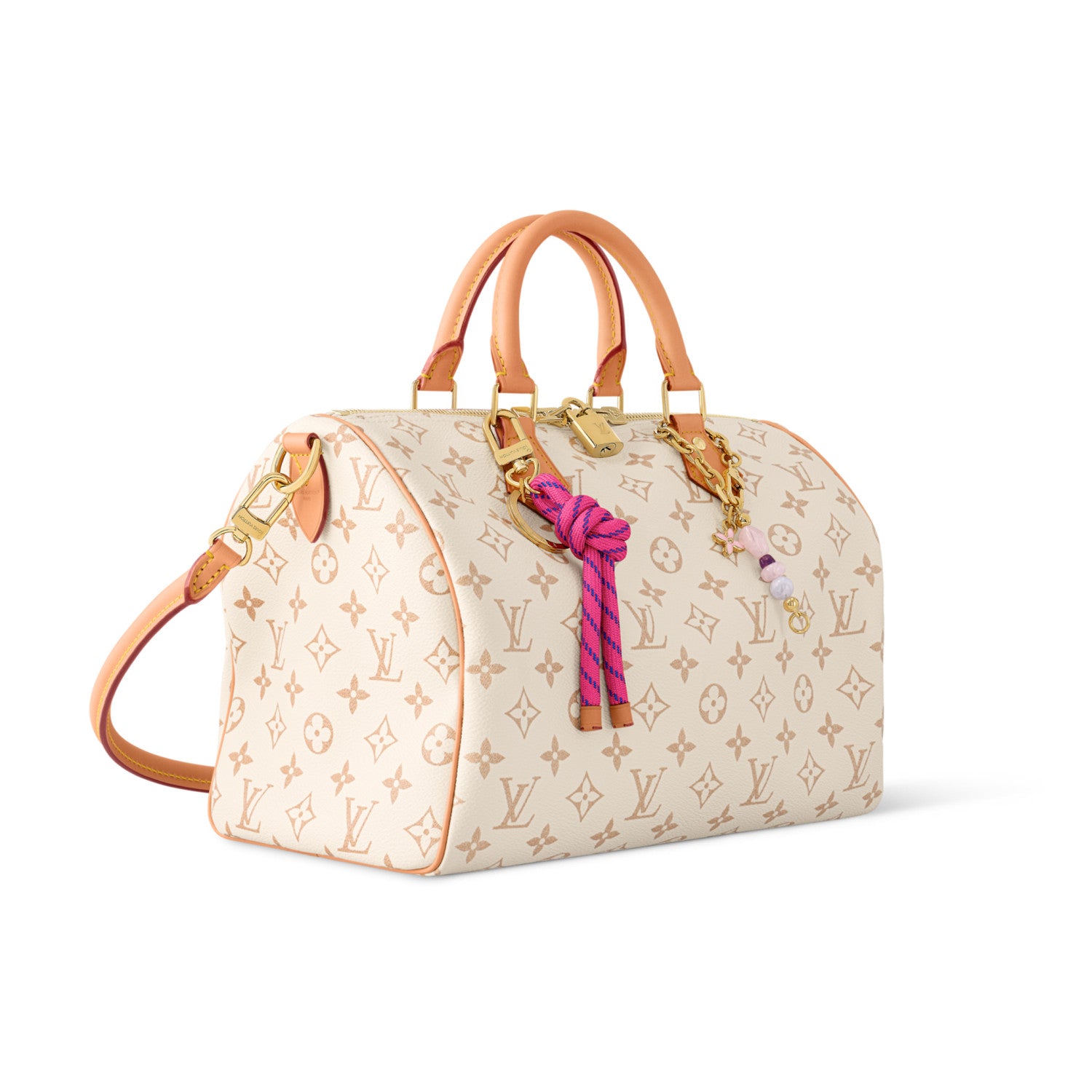 Louis Vuitton SPEEDY SOFT 30 LUCKY Women's Fashion Classic Logo Print Coated Canvas Shoulder Bag Handbag Crossbody Bag Bags M15108 #78412