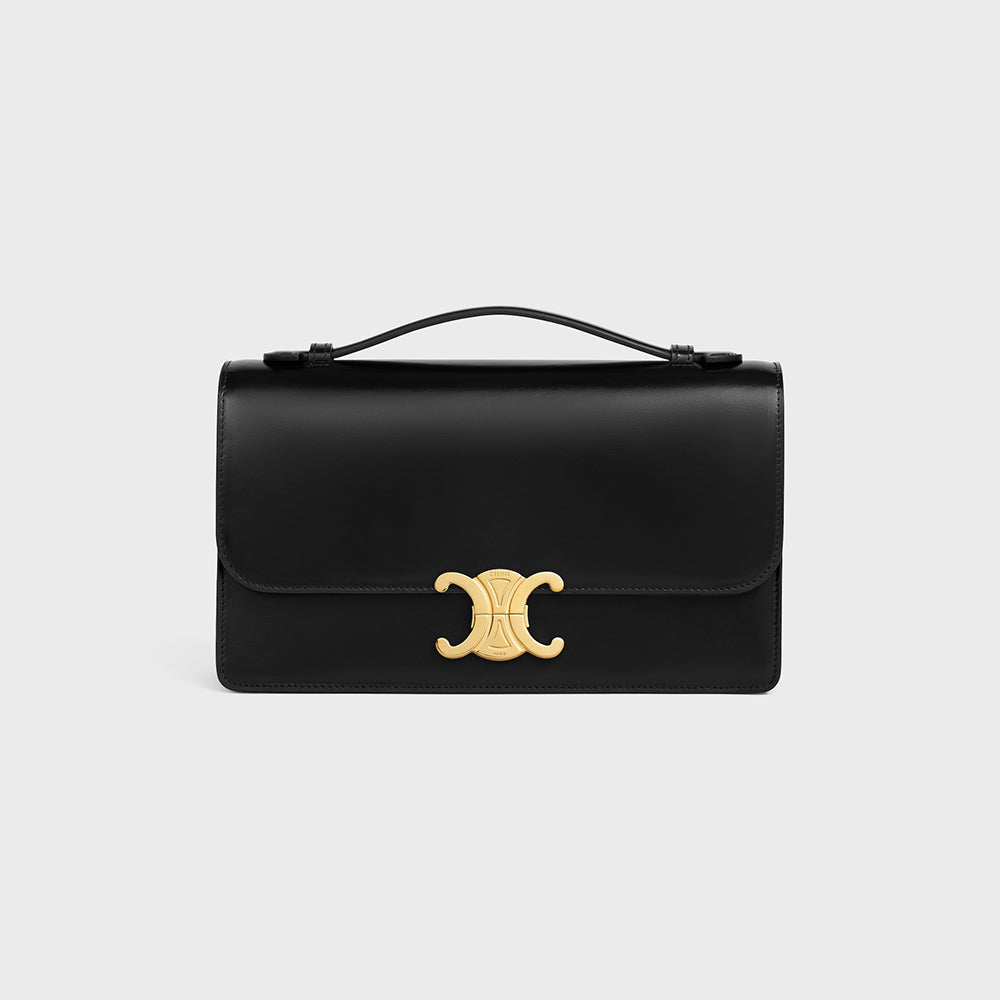 Celine Medium Triomphe Folio in Natural Calfskin #381350