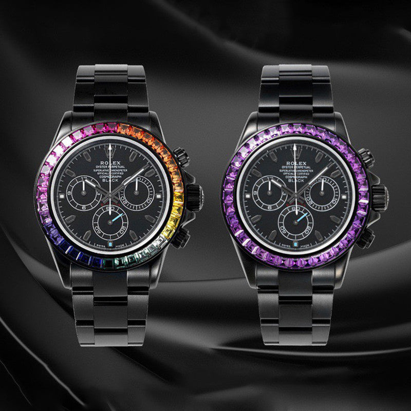 Rolex Mechanical Watch With Black Synthetic Bezel #96923