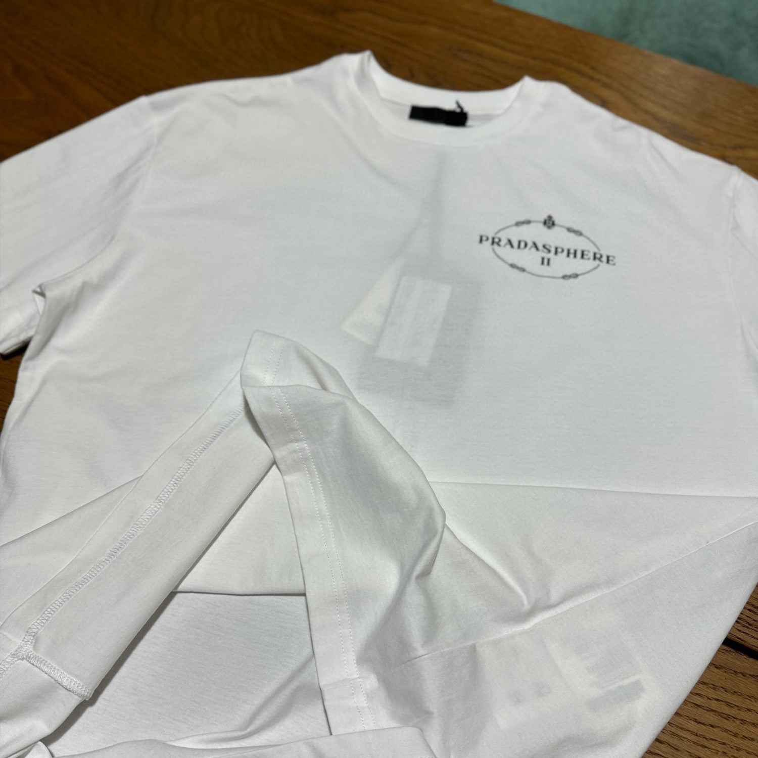 Prada Men's Women's Spring And Summer Fashion Logo Letters Cotton Solid Color T-shirt Premium Union Jacket Short Sleeve Tops #98724