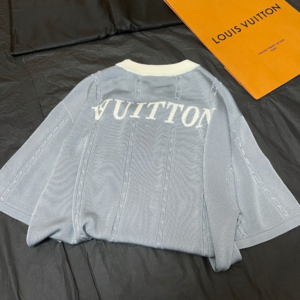 Louis Vuitton Silk-Cotton Short-Sleeved Crewneck 1AIJYI #335509
