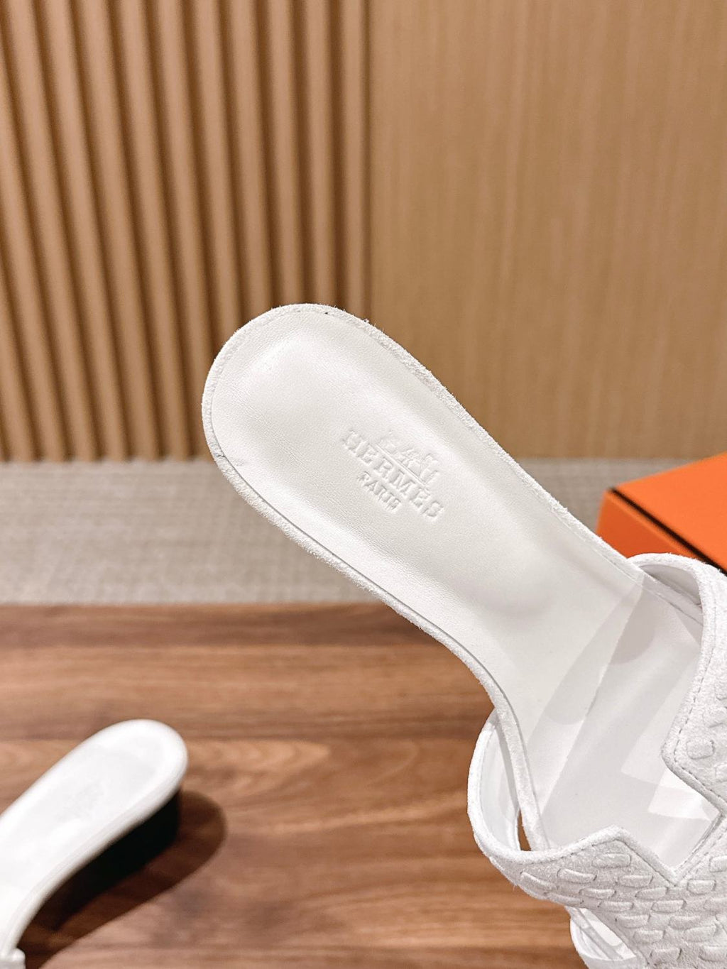Hermès Woven Low Heel Slippers #384073