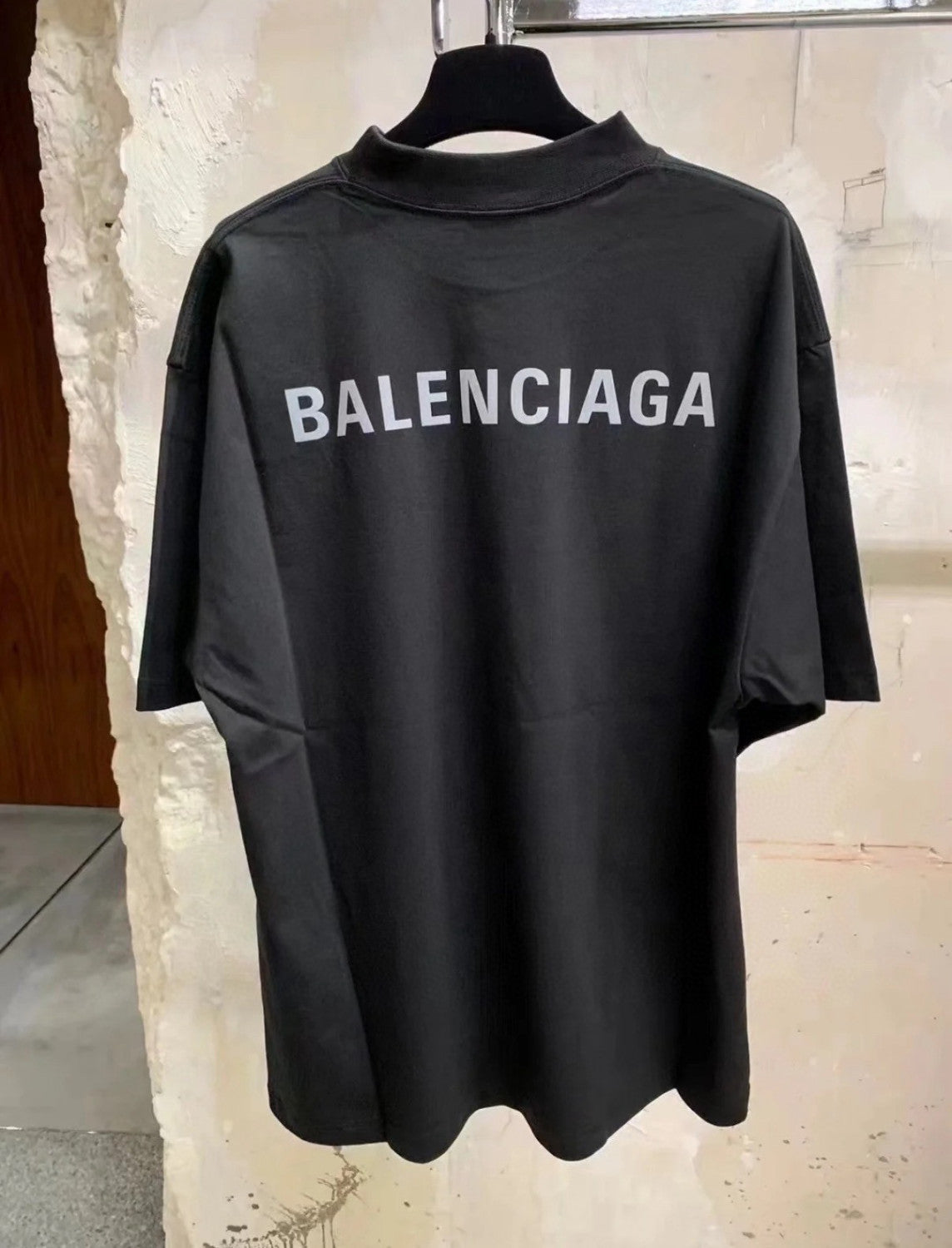 Balenciaga Men's Summer Solid Colour Letter Print Round Neck Cotton Short Sleeve T-Shirt #76722