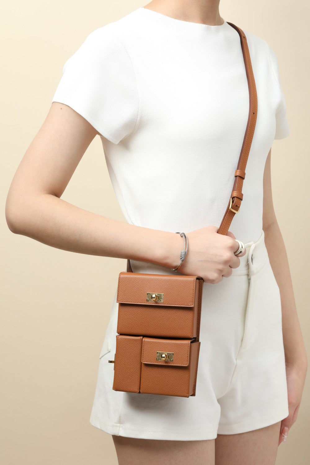 Hermès Kelly Multipocket To Go pouch Beige #319189
