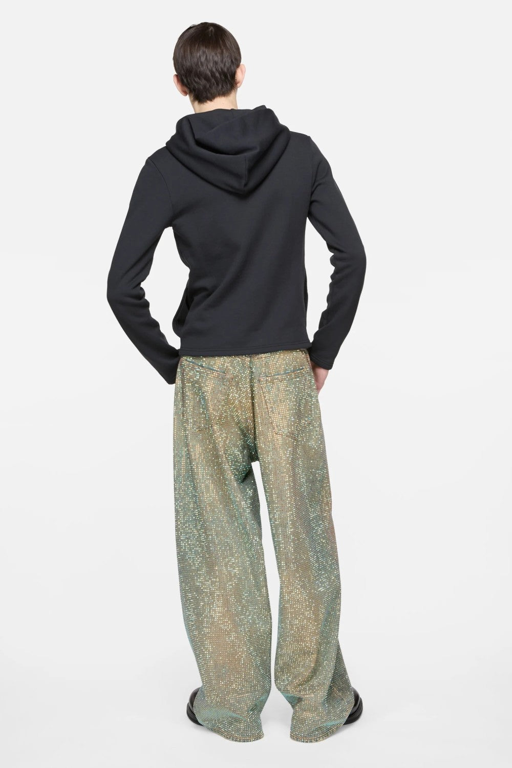 Acne Studios X Moomin Artist Tove Jansson Cartoon Print Fashion Trend Black Hooded Zipper Sweatshirt High Street Style Fall/winter Ngvp #2654