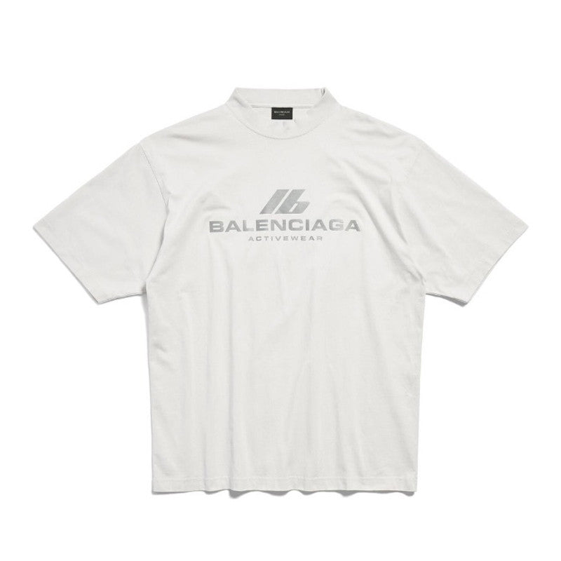Balenciaga Men's and Women's Summer Solid Color Letter Printed Round Neck Cotton Short Sleeve T-Shirt #99688