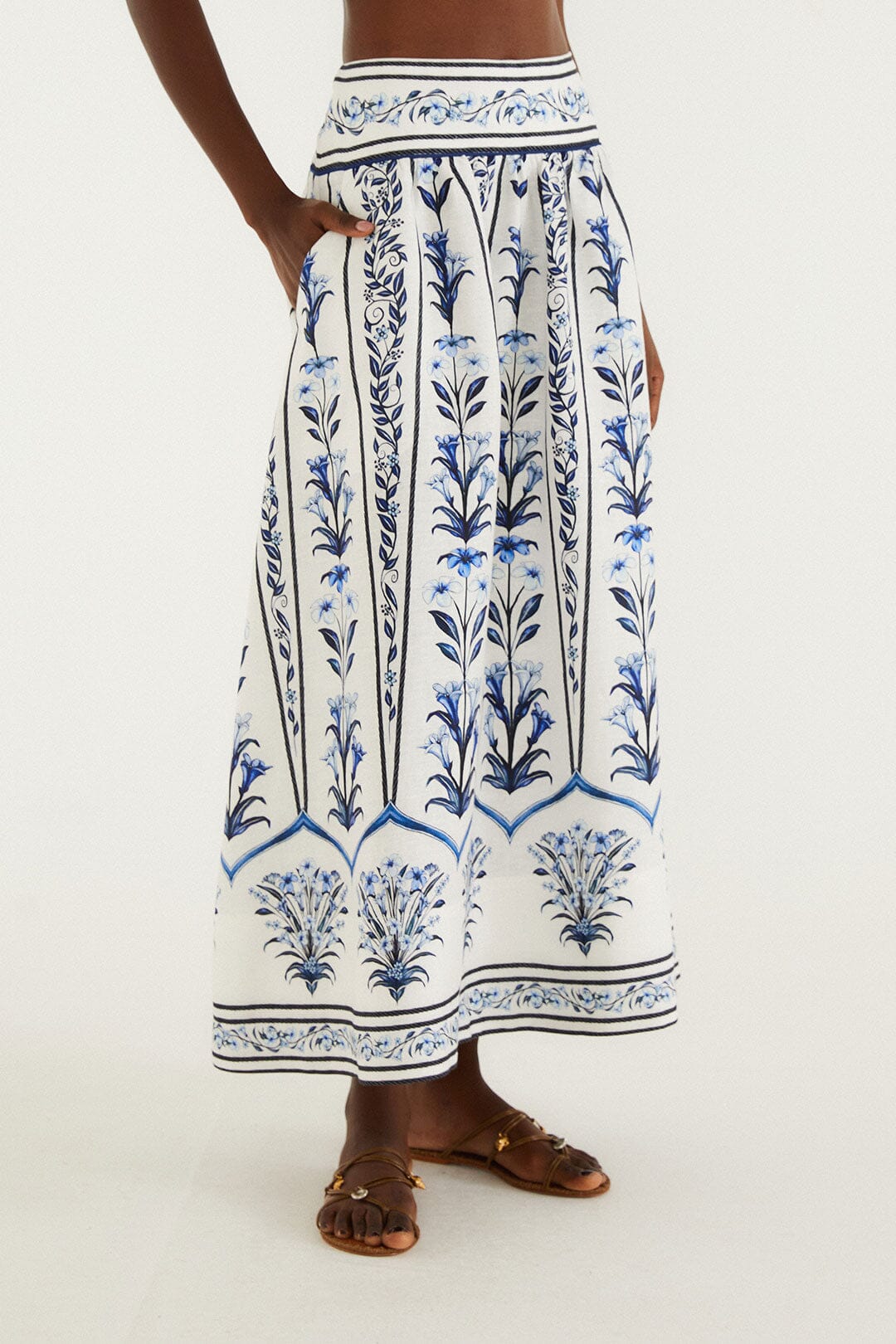 Off-White Flowers Arch  Maxi Skirt