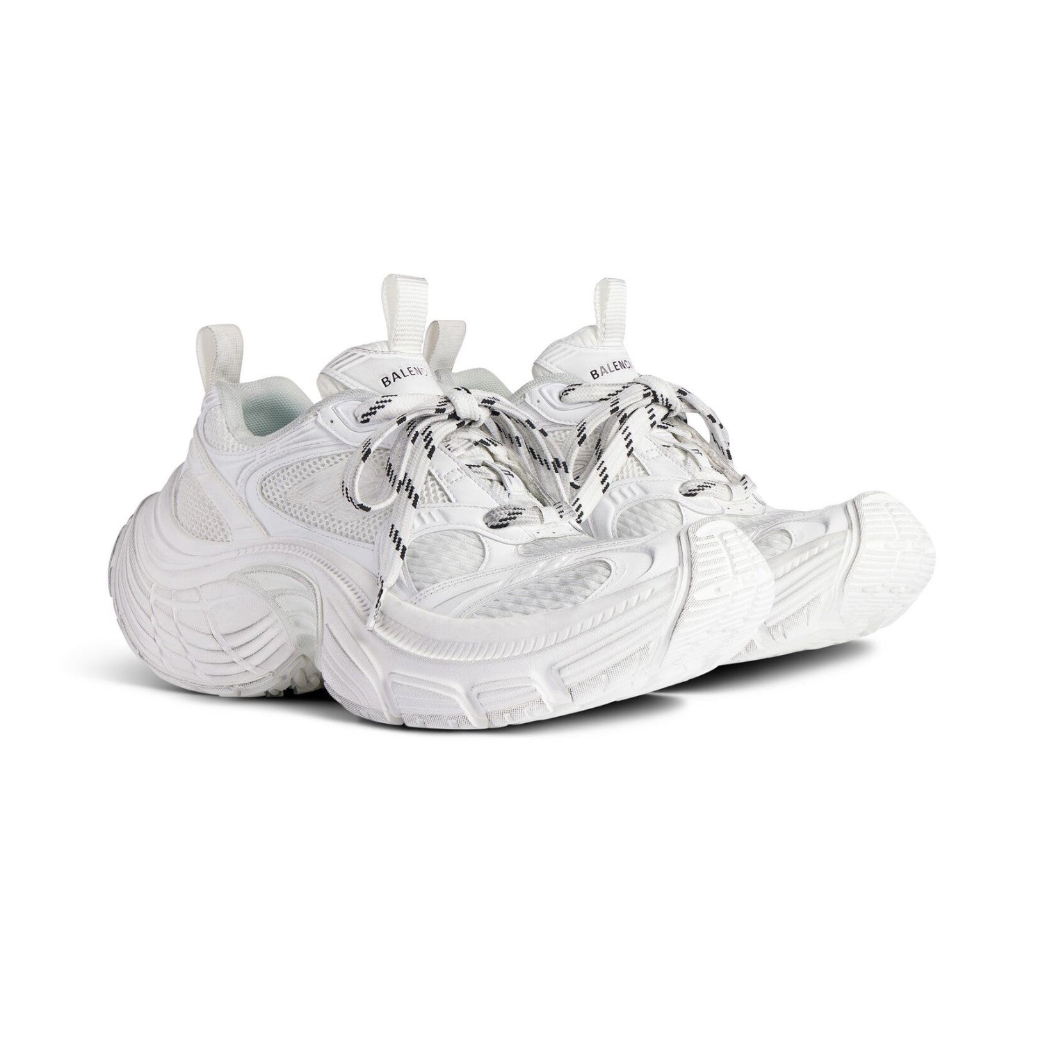 Balenciaga 6XL Men's And Women's Spring/Summer Fashion Casual Trend Round Toe Lace Up Distressed Low Top Color Blocked Shoes  #78263