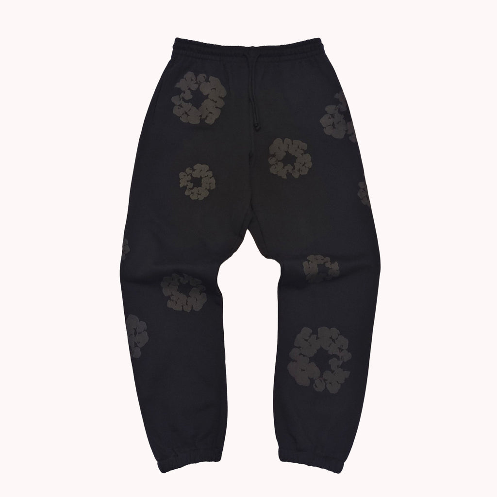 Denim Tears Men's And Women's Spring And Autumn Fashion Trends High Street Kapok Flower Casual Cotton Ribbed Loose Pants Ngvp #8877