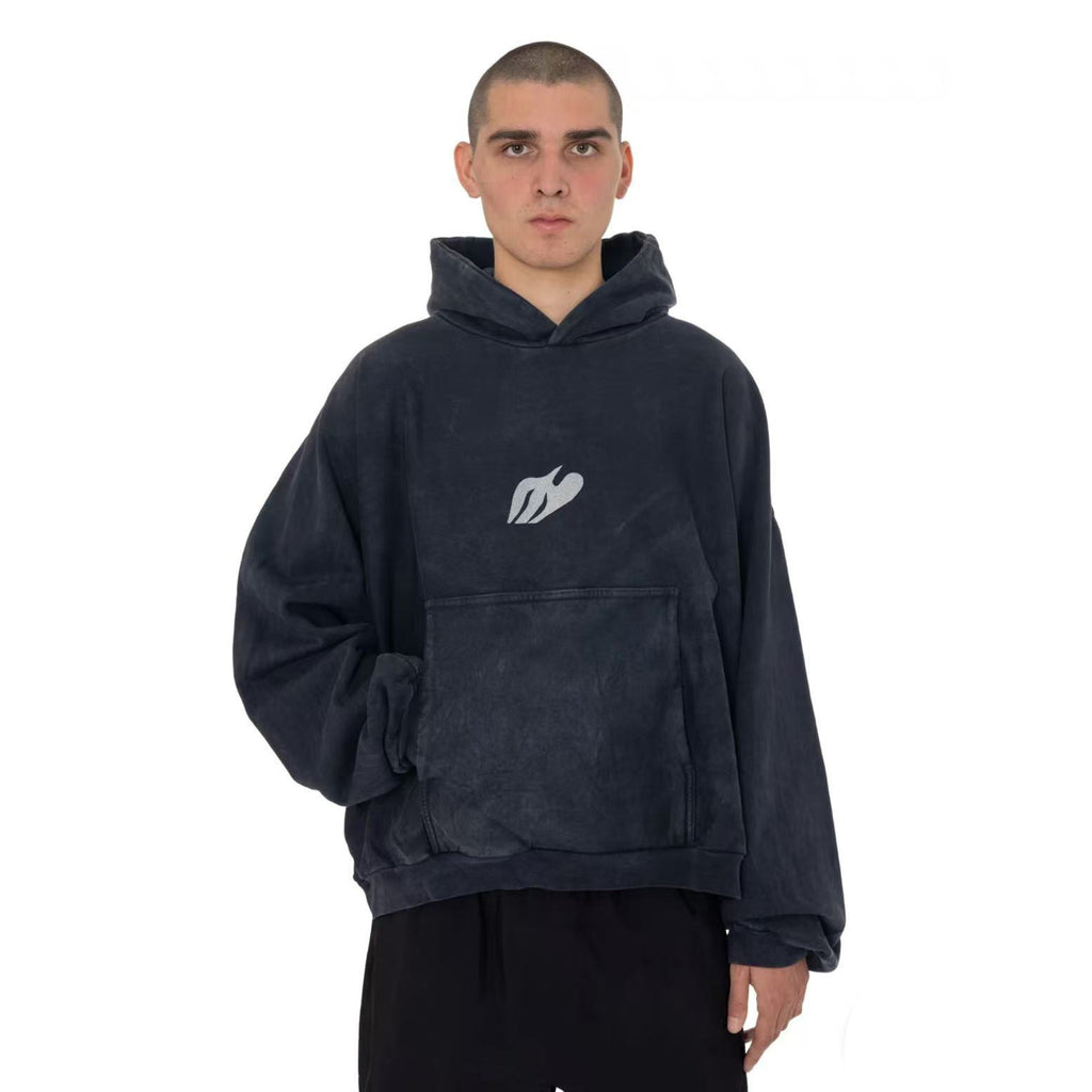 Yeezy Kanye Reflective Hooded Sweatshirt Loose High Street American Tide Hip Hop Hoodie Men's Spring and Autumn Fashion Pullover Sweatshirt Ngvp #1882