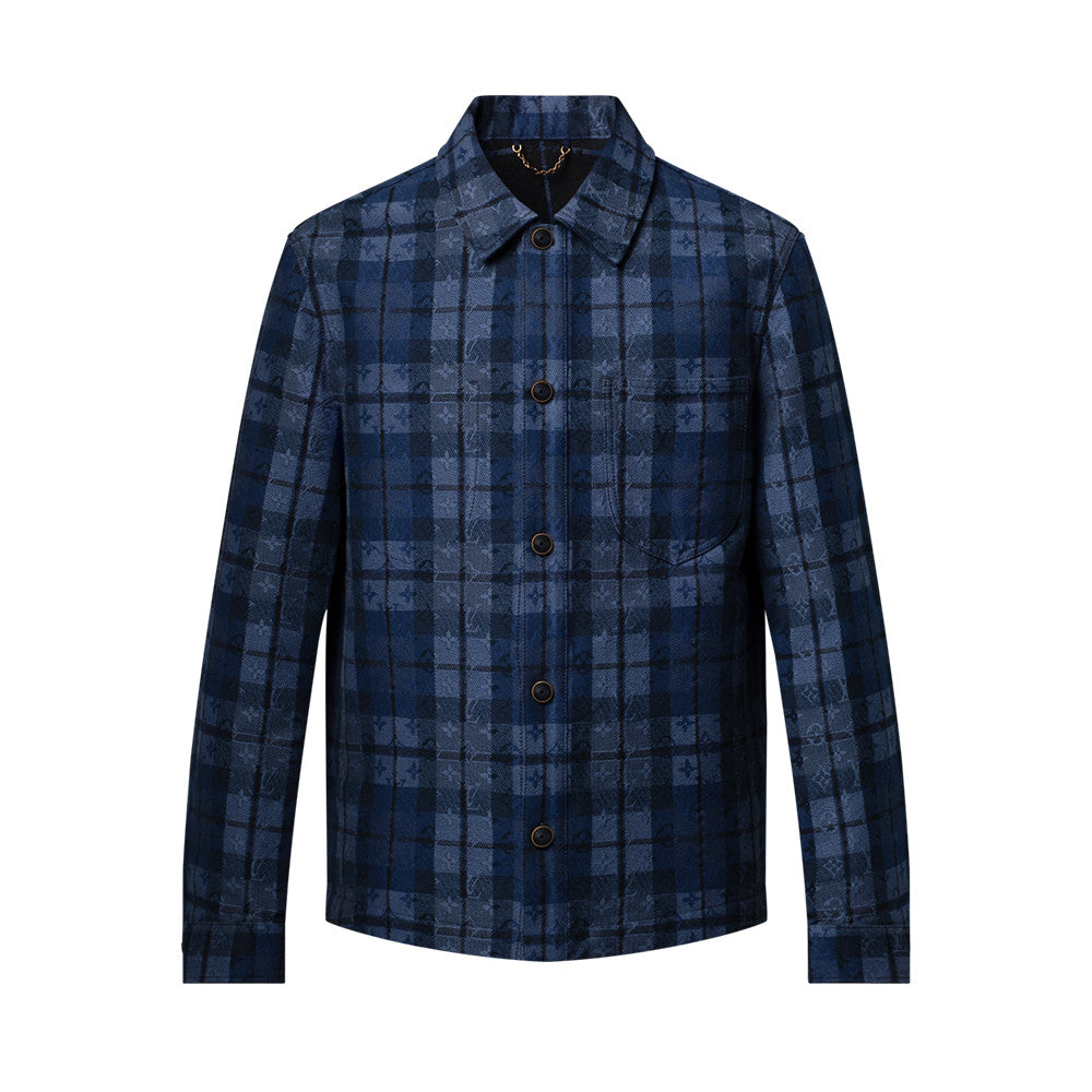 Louis Vuitton Monogram Tartan Denim Overshirt #334103