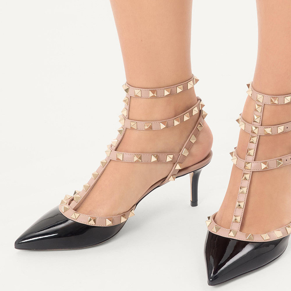 Valentino Rockstud Caged Pump 65mm Poudre #334615