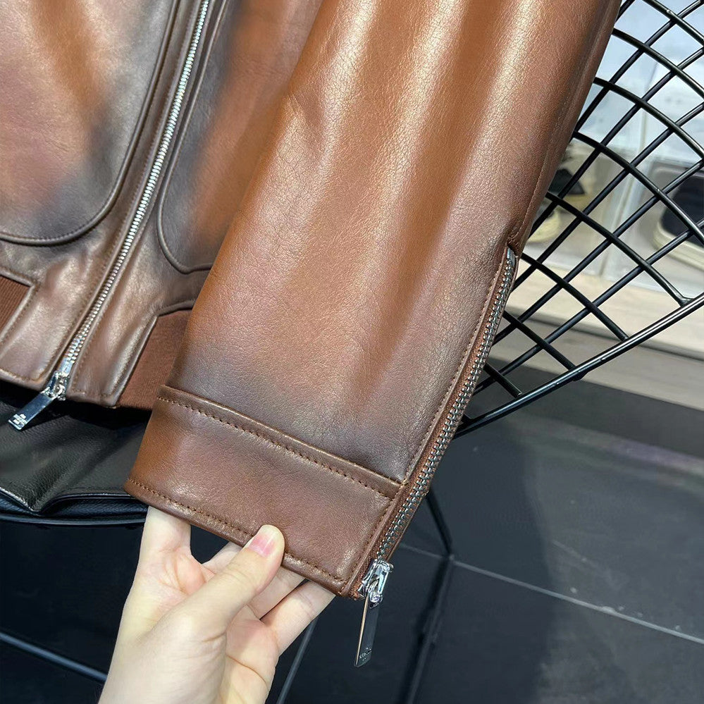 Berluti Long Sleeve Leather Jacket Ngvp #6375