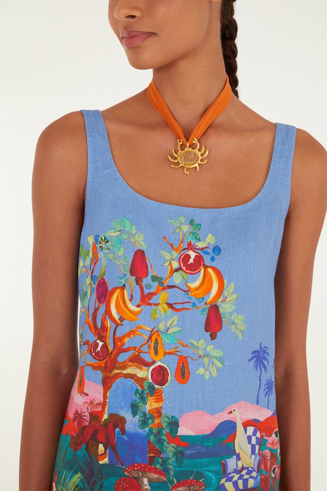 Multicolor Dream Landscape Mini Dress