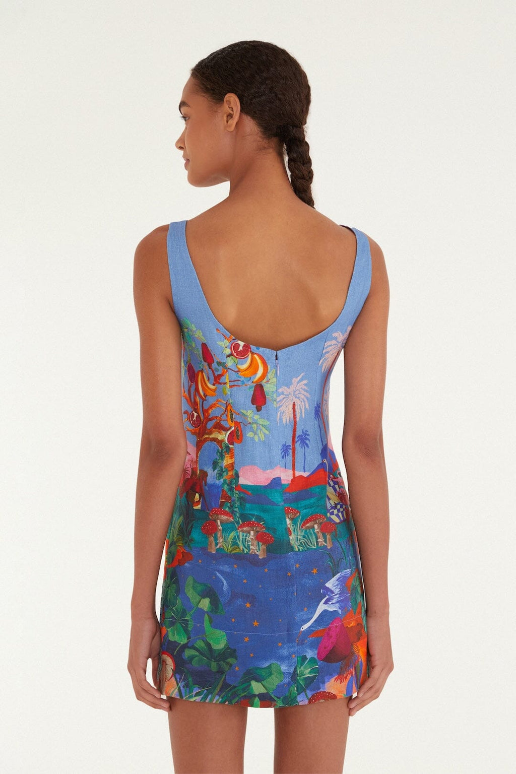 Multicolor Dream Landscape Mini Dress