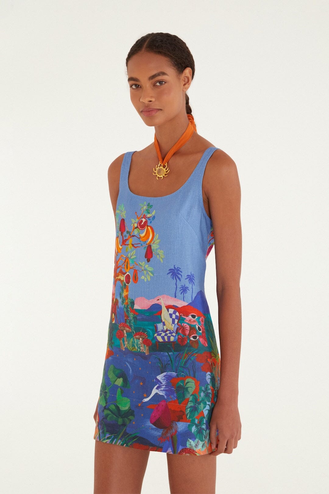 Multicolor Dream Landscape Mini Dress