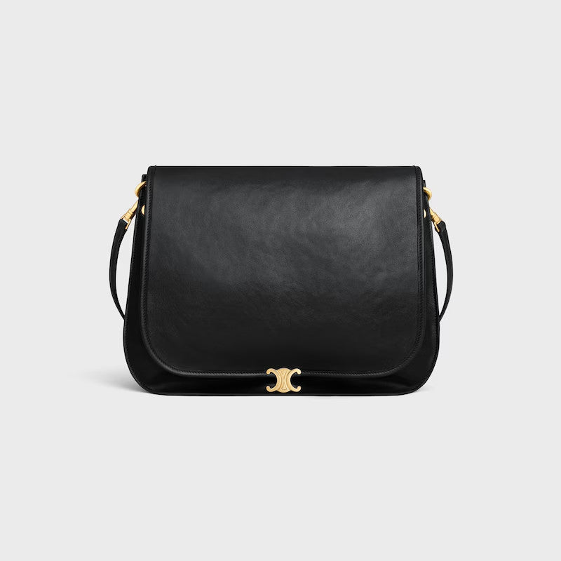 Celine Women's Soft Triomphe Besace Handbag Magnetic Snap Flap Bag Medium Shoulder Crossbody Bags 2026 New Style 123632t88.38no #195067