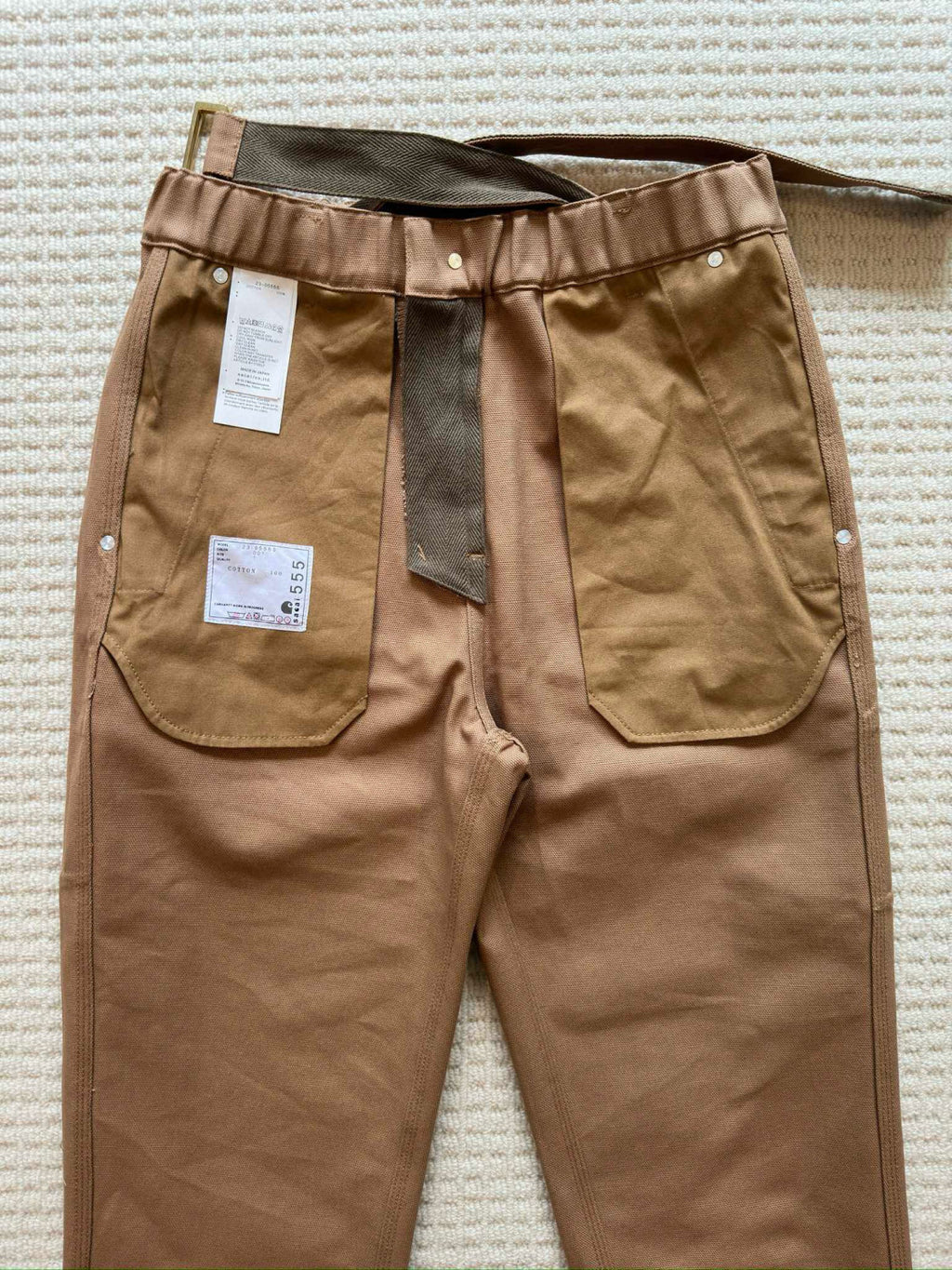 Carhartt WIP x Sacai  Men's Spring/Fall Fashion Casual Solid Color Relaxed Straight Leg Pants Work Pants #78683