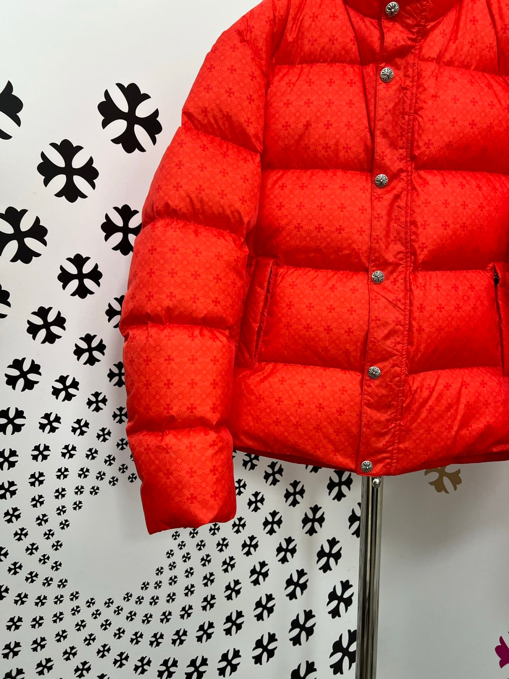 Chrome Hearts Red Goose Down Jacket #375548