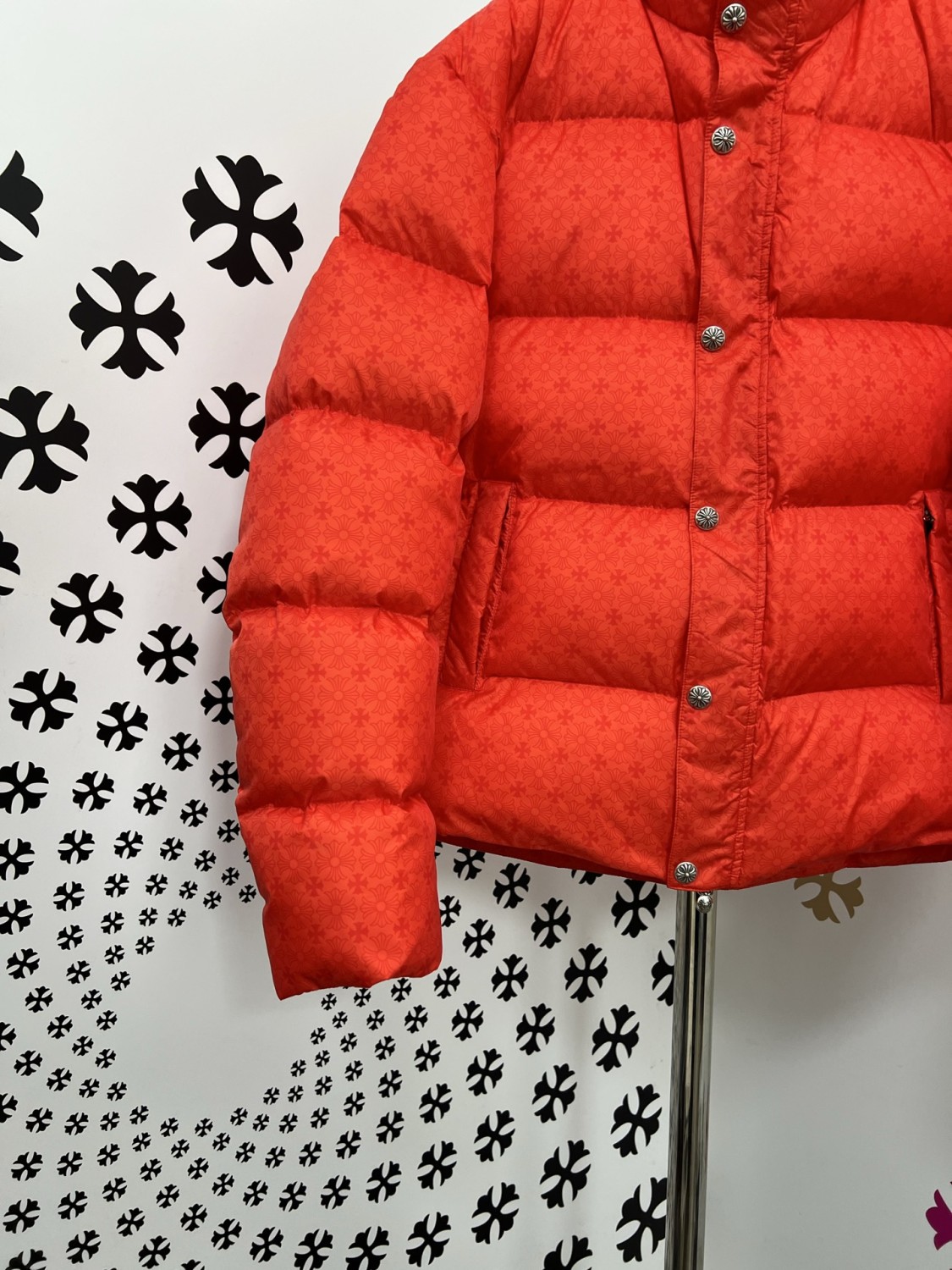 Chrome Hearts Red Goose Down Jacket #375548