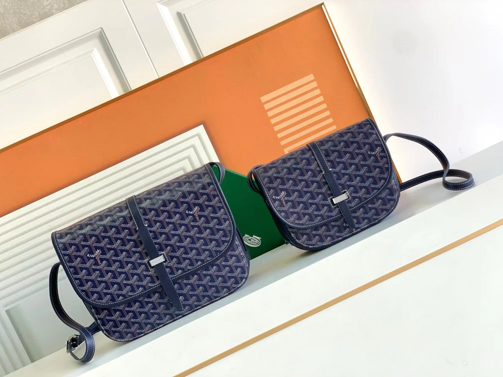 GOYARD Belvedere Bag Navy Blue Fashion Trend Logo Satchel Bag Simple Elegant Adjustable Shoulder Bags #71381