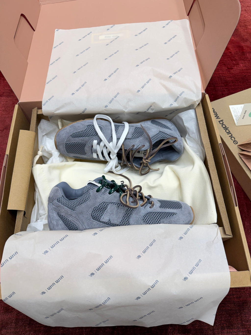 New Balance X Miu Miu 530 Sl Leather Sneakers #336509