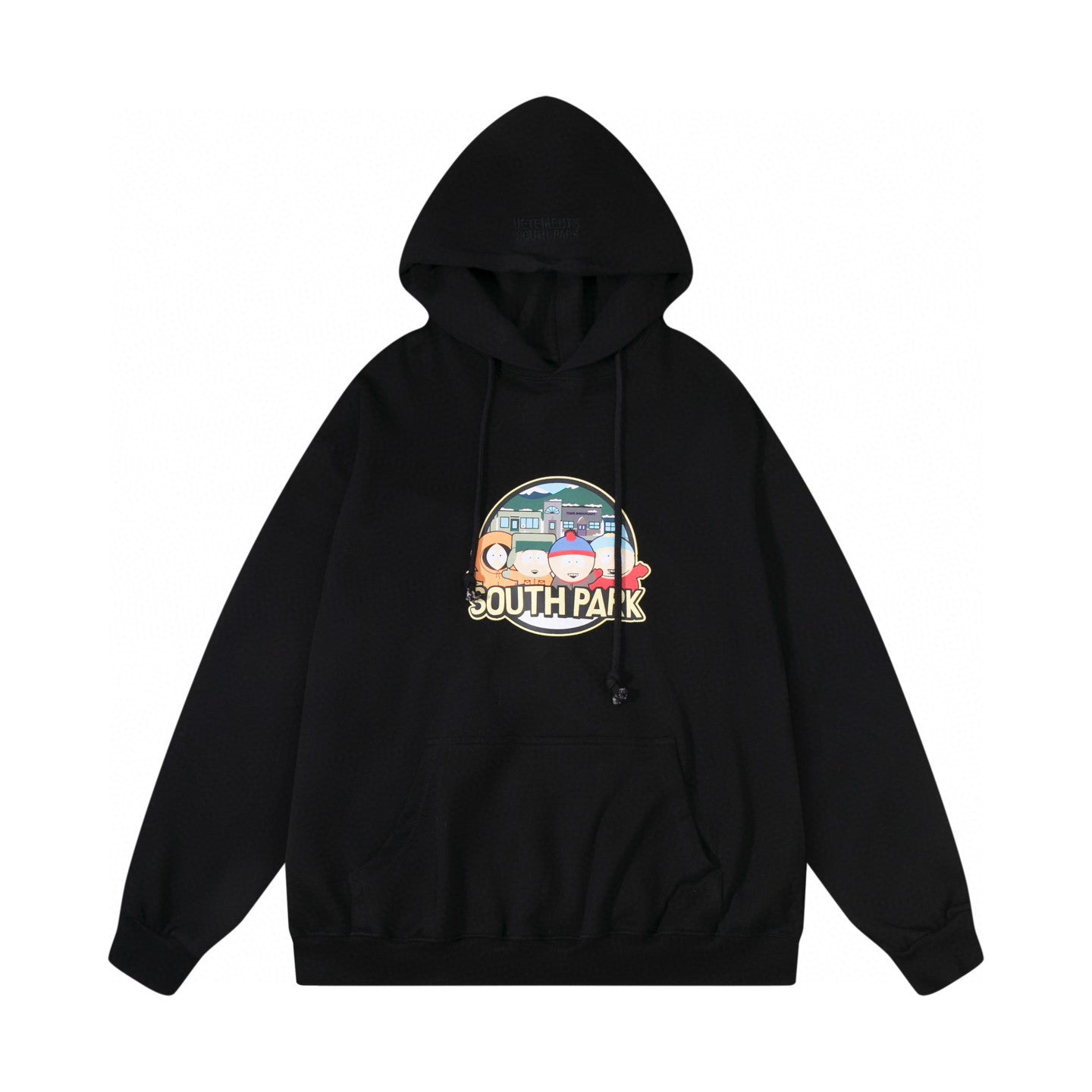 Vetements Men's Fall And Winter Black Retro Show Models Letter Print Oversized Os Loose Silhouette Couple Casual Round Neck Pullover Sweatshirt #81652