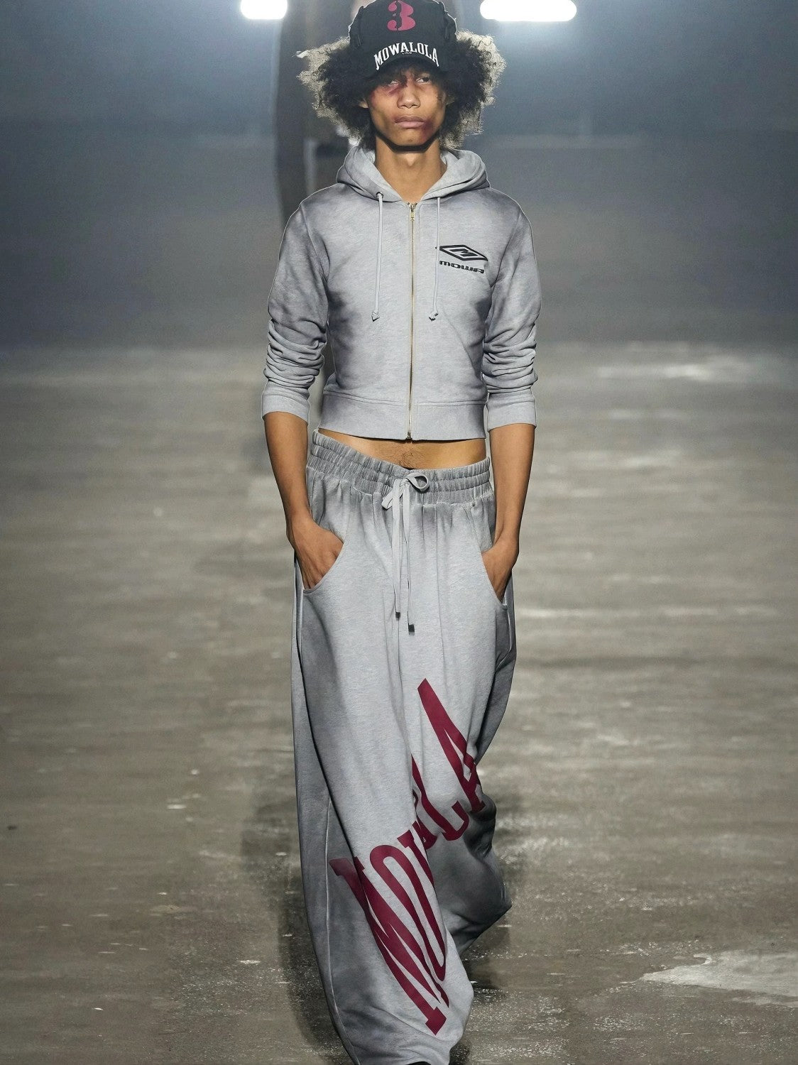 Mowalola Men's Women's Embroidered Four Seasons Solid Color Baggy Sweat Pants Casual Pants Ngvp #1851